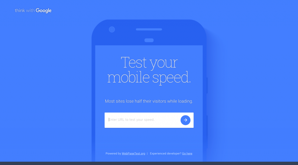 test your mobile speed with google mobile test site 