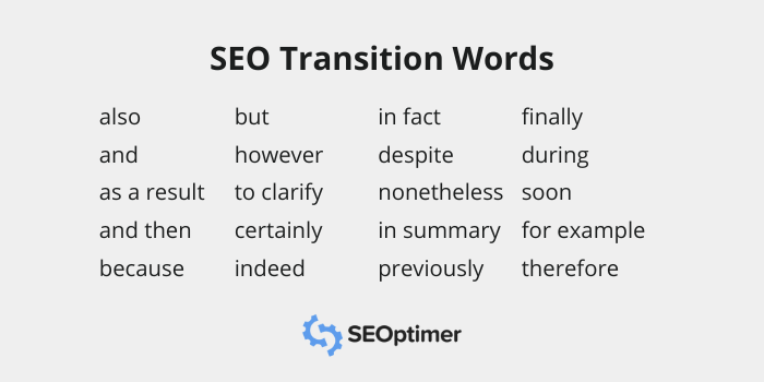 SEO transition words