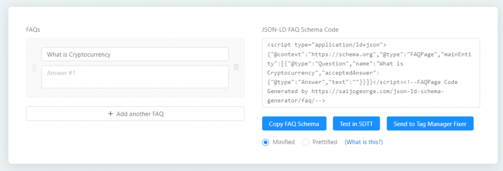 FAQPage JSON-LD Schema Generator
