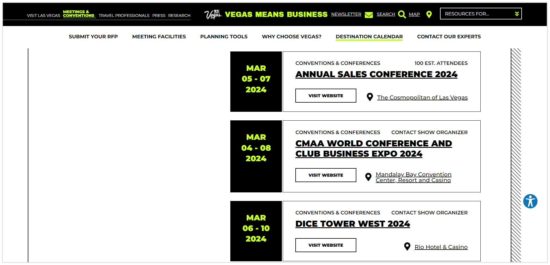 Événement Vegas Means Business